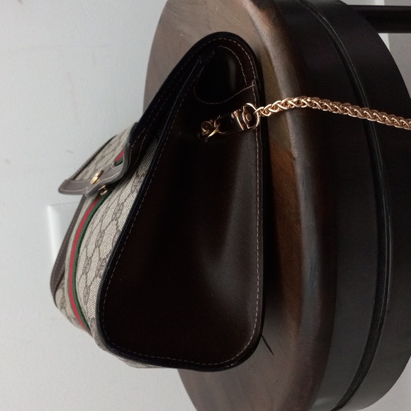Authentic Vintage Gucci GG Monogram Supreme Sherry Web Ophidia Clutch Crossbody - Picture 5 of 10